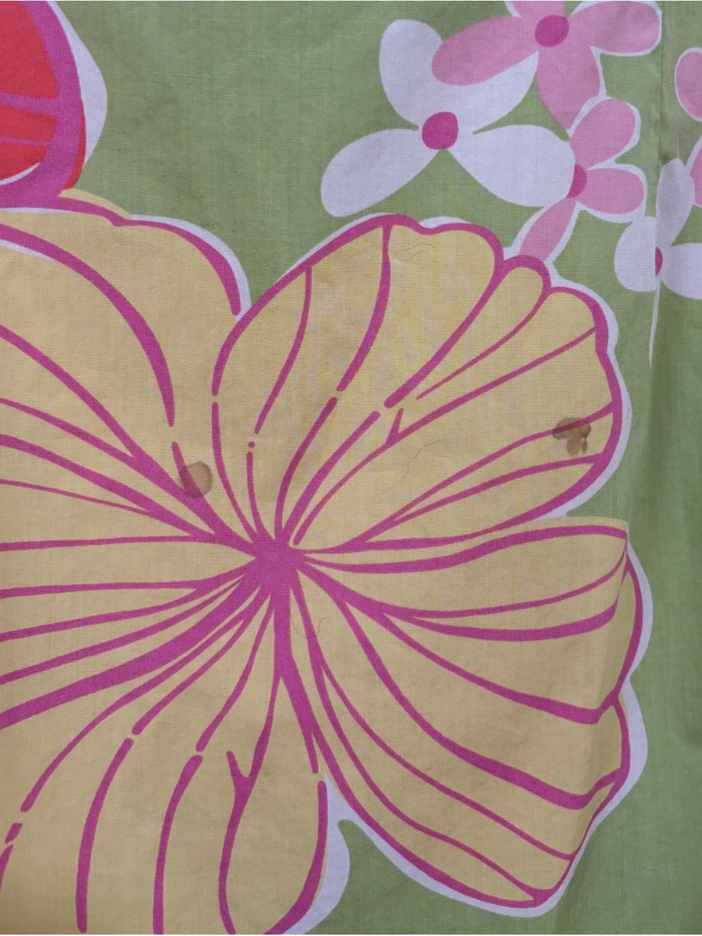 Vintage Lilly Pulitzer Size 12 Habiscus Floral Print Cotton Strapless Dress - Picture 7 of 10